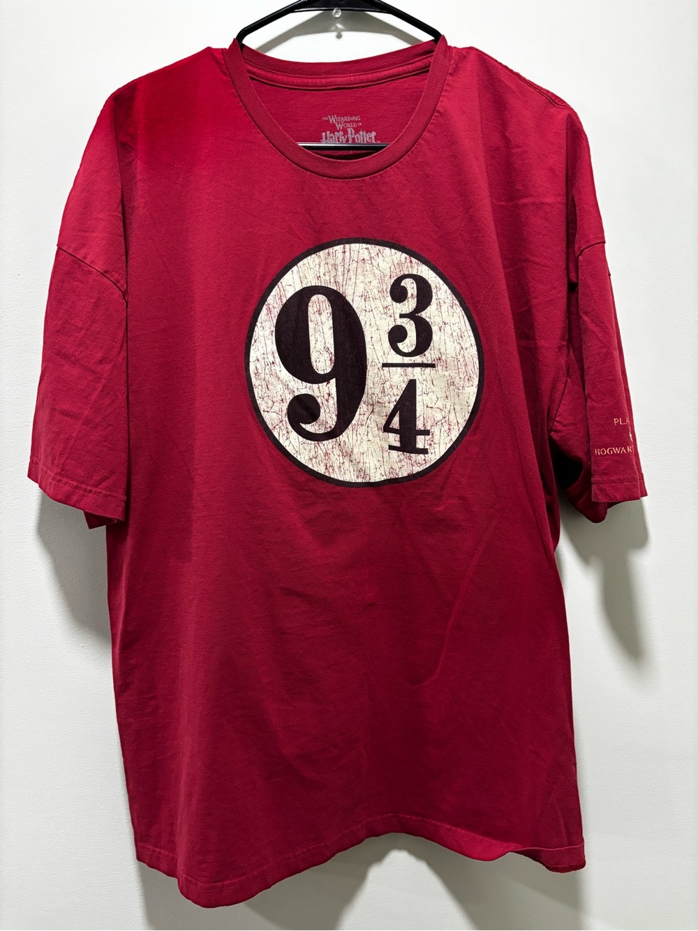 Universal Studios Harry Potter Platform 9 3/4 Shirt Mens 3XL Red Tee Hogwarts